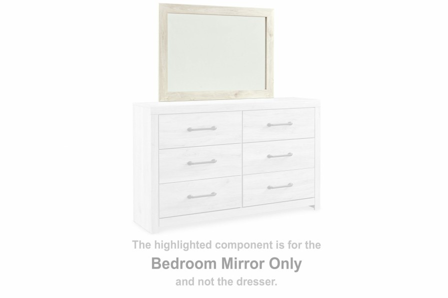 Accessories * | Tendy Style Signature Design By Ashley Cambeck White Bedroom Mirror B192-36 At Woodstock Furniture & Mattress Outlet