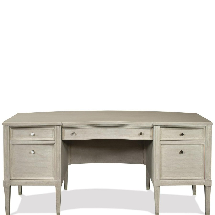 Home Office * | Top Selling Riverside Maisie Executive Desk Champagne 50230 At Woodstock Furniture & Mattress Outlet