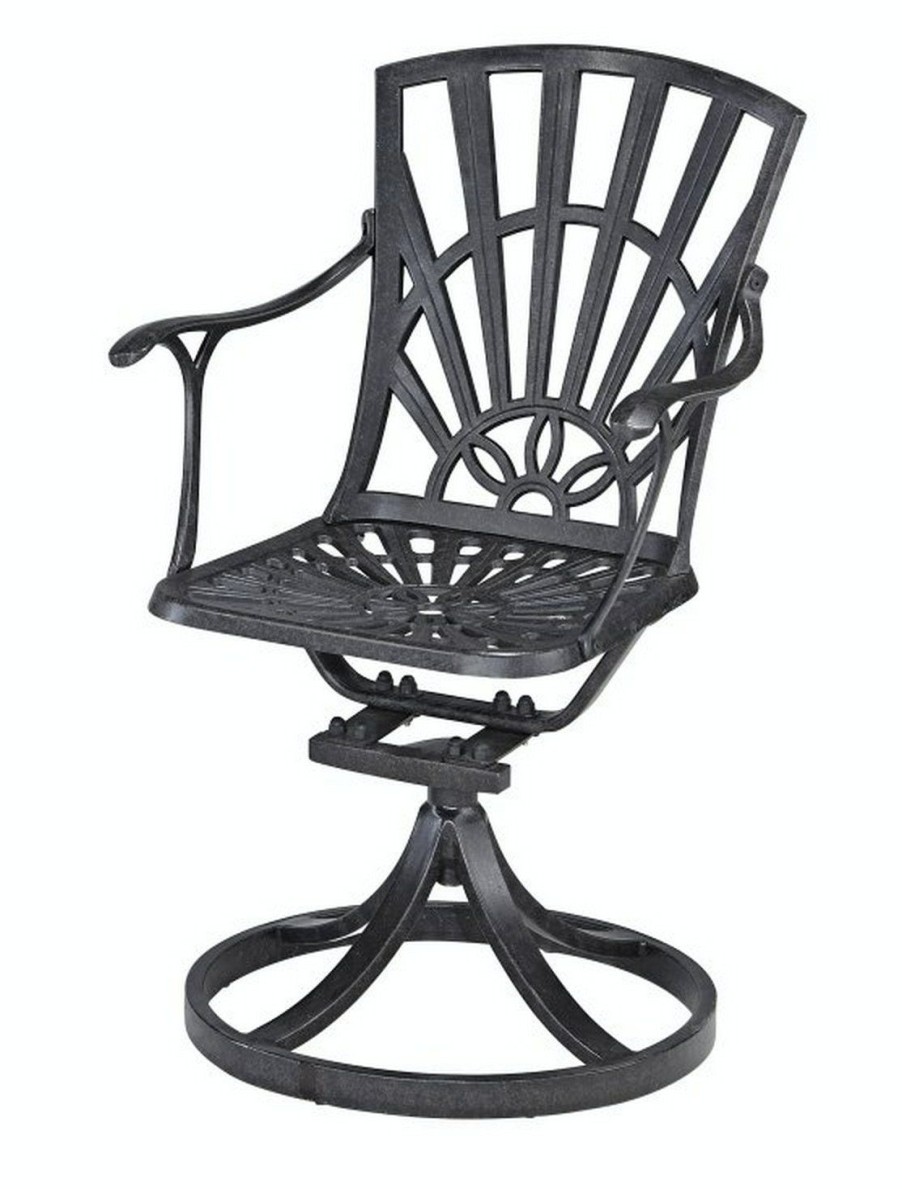 Outdoor Furniture * | Best Quality Homestyles Grenada Charcoal Outdoor Swivel Rocking Chair 6660-53 At Woodstock Furniture & Mattress Outlet