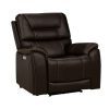 Living Room * | Excellent Woodstock Select Drake Walnut Triple Power 1R Recliner W/ Headrest & Lumbar H634-4-3Pzg-F382 At Woodstock Furniture & Mattress Outlet