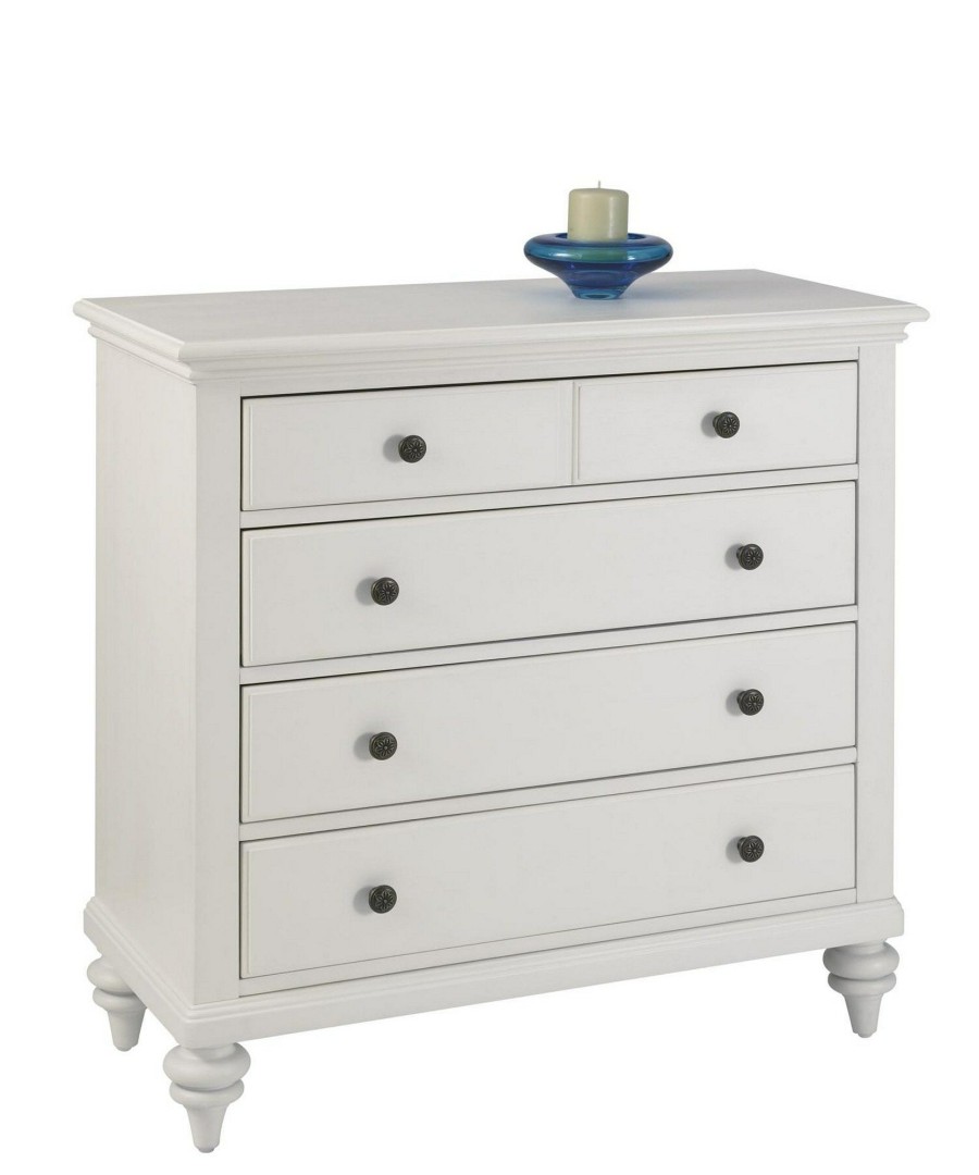 Bedroom * | Cut Price Homestyles Bermuda White Chest 5543-41 At Woodstock Furniture & Mattress Outlet