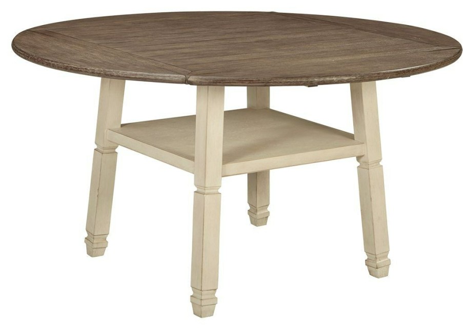 Dining Room * | Bargain Sale Signature Design By Ashley Bolanburg Counter Height Round Dining Room Drop Leaf Table D647-13 At Woodstock Furniture & Mattress Outlet