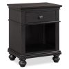 Bedroom * | Cut Price Aspenhome Oxford Black 1 Drawer Nightstand I07-451N-Blk At Woodstock Furniture & Mattress Outlet