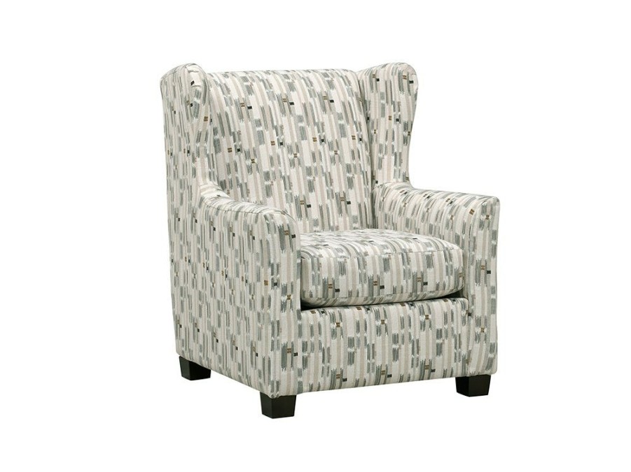 Living Room * | Exquisite Gifts England Mattie Cahoots Greystone Wingback Accent Chair 4054 Fk Cahgre At Woodstock Furniture & Mattress Outlet