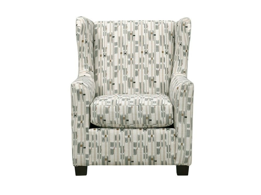 Living Room * | Exquisite Gifts England Mattie Cahoots Greystone Wingback Accent Chair 4054 Fk Cahgre At Woodstock Furniture & Mattress Outlet