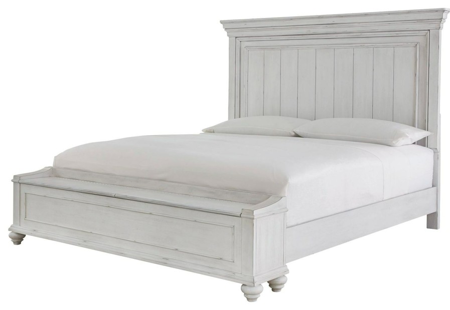 Bedroom * | Cheap Benchcraft Kanwyn King Panel Bed With Storage Bench B777B9 At Woodstock Furniture & Mattress Outlet