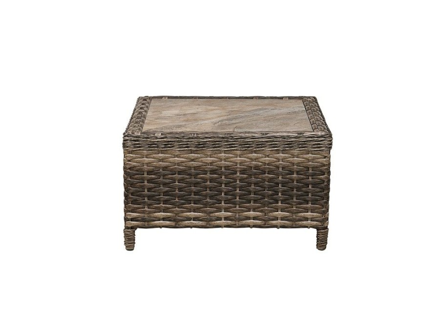 Outdoor Furniture * | Cut Price Erwin & Sons Outdoor Resin Wicker Coffee Table W/Porcelain Tile Top Es5130-Ct At Woodstock Furniture & Mattress Outlet