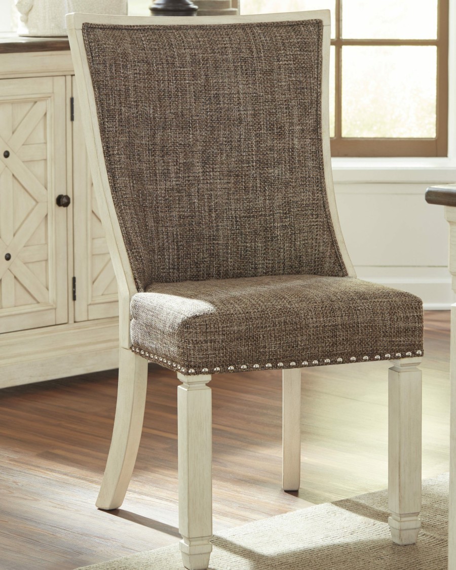 Dining Room * | High Quality Signature Design By Ashley Bolanburg Upholstered Dining Room Side Chair D647-02 At Woodstock Furniture & Mattress Outlet