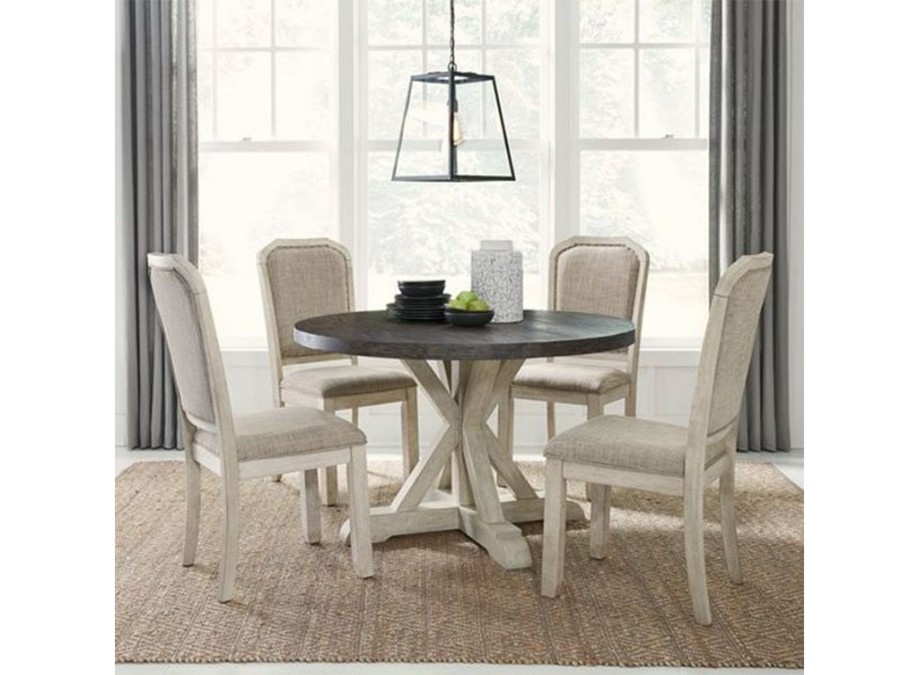 Dining Room * | Exquisite Gifts Liberty Furniture Willowrun 48" Round Pedestal Table W/4 Side Chairs At Woodstock Furniture & Mattress Outlet