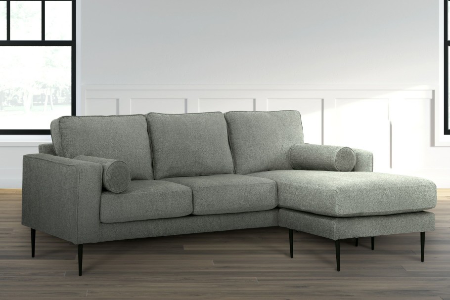 Living Room * | Store Signature Design By Ashley Hazela Charcoal Sofa Chaise 4110218 At Woodstock Furniture & Mattress Outlet