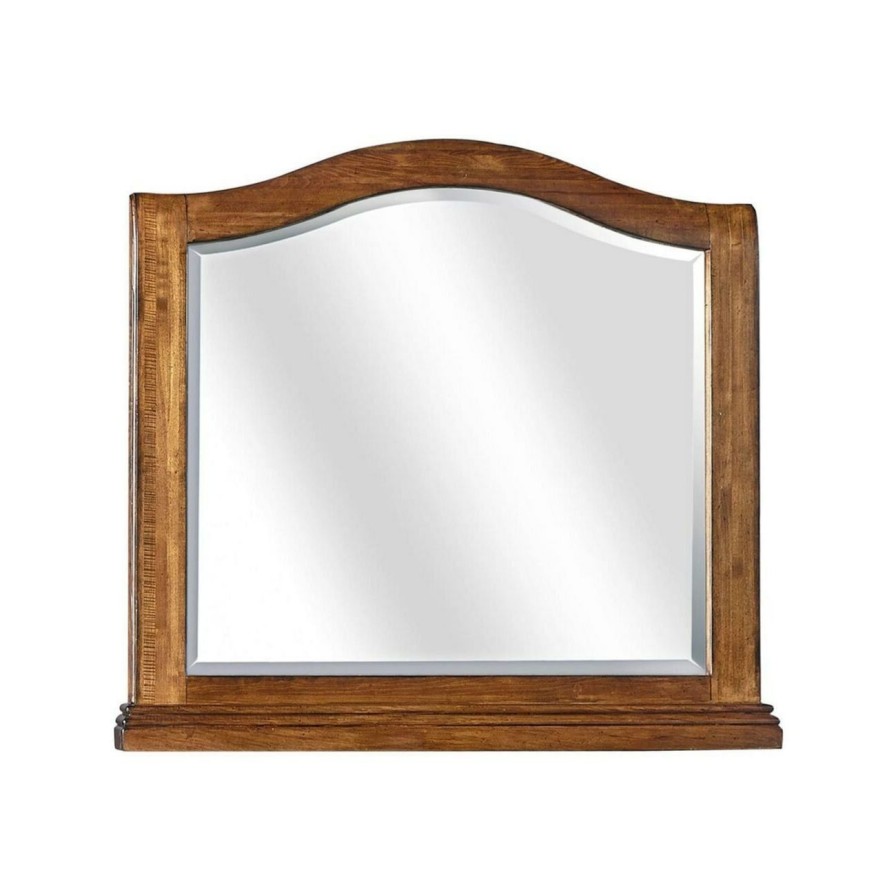 Accessories * | Gift Selection Aspenhome Oxford Whiskey Brown Arched Mirror I07-463-Wbr At Woodstock Furniture & Mattress Outlet