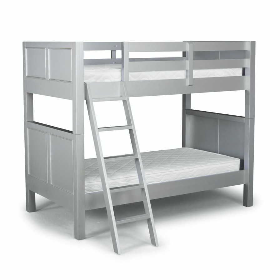 Bedroom * | Cut Price Homestyles Venice Gray Twin Over Twin Bunk Bed W/Ladder 5533-54 At Woodstock Furniture & Mattress Outlet