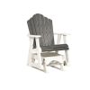 Outdoor Furniture * | Crazy Deals Tru180 Scallop Back White Slate 2 ?Straight Outdoor Adirondack Glider Gl0002-S Ws At Woodstock Furniture & Mattress Outlet