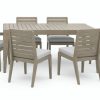 Outdoor Furniture * | Best Price Homestyles Sustain Gray Outdoor Dining Table And Six Chairs W/Cushions 5675-318180Q At Woodstock Furniture & Mattress Outlet