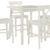 Dining Room * | Cheap Signature Design By Ashley Stuven Counter Height 5-Piece Dining Set W/X Back Stools D242 At Woodstock Furniture & Mattress Outlet