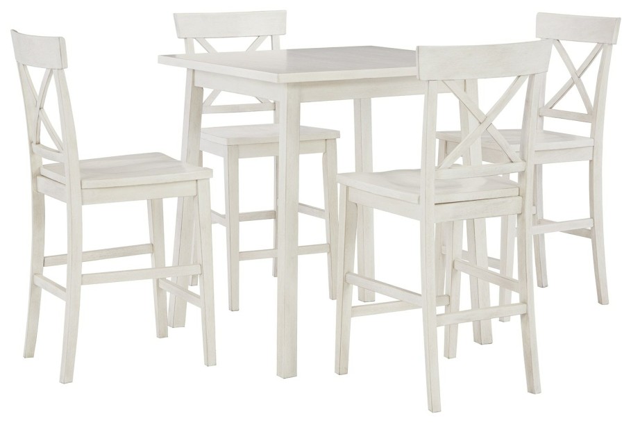 Dining Room * | Cheap Signature Design By Ashley Stuven Counter Height 5-Piece Dining Set W/X Back Stools D242 At Woodstock Furniture & Mattress Outlet