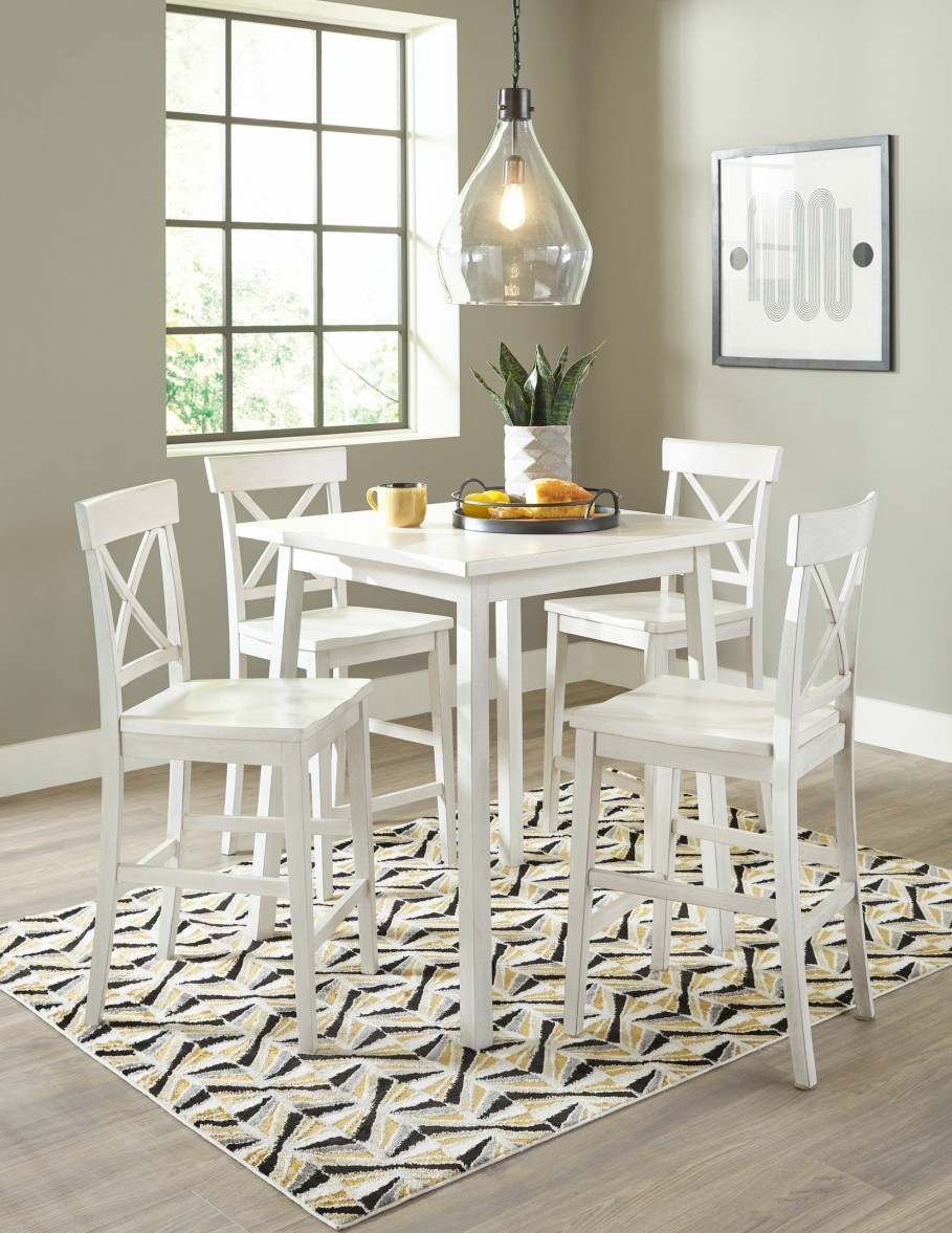 Dining Room * | Cheap Signature Design By Ashley Stuven Counter Height 5-Piece Dining Set W/X Back Stools D242 At Woodstock Furniture & Mattress Outlet