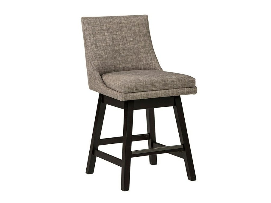 Dining Room * | Sale Online Signature Design By Ashley Tallenger Light Gray Counter Height Swivel Upholstered Bar Stool D380-424 At Woodstock Furniture & Mattress Outlet