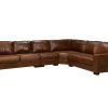 Living Room * | Excellent Soft Line America Splendor Chestnut 4 Piece Leather Sectional 7003 At Woodstock Furniture & Mattress Outlet