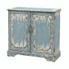 Living Room * | Special Coast2Coast Home Bleu Distressed Finish 2 Door Console Cabinet 40295 At Woodstock Furniture & Mattress Outlet