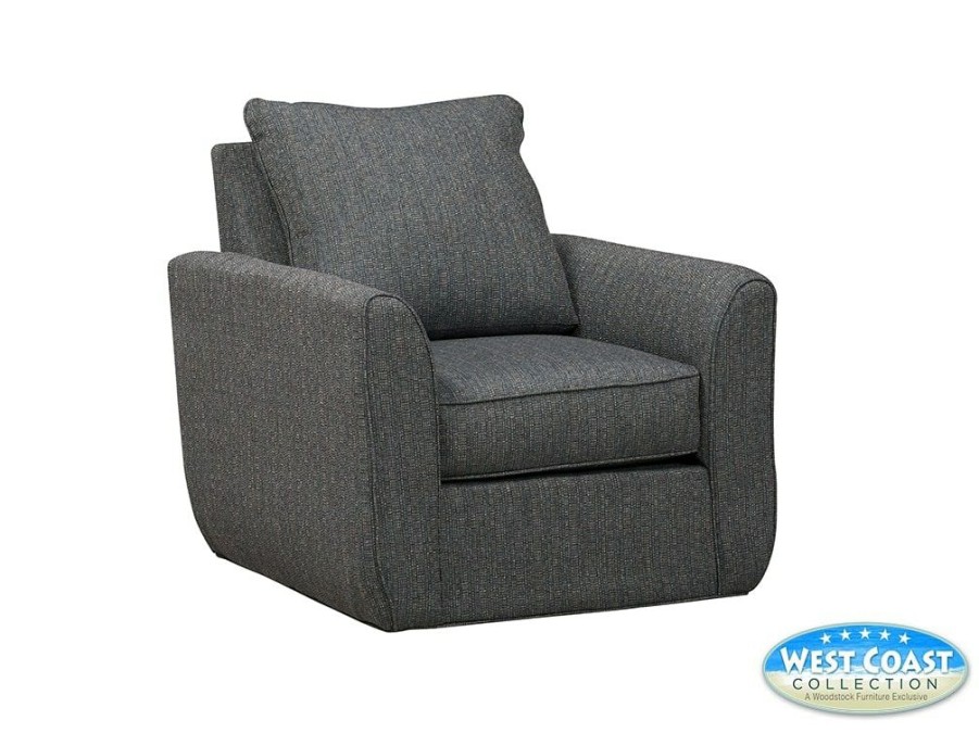 Living Room * | Wholesale West Coast Collection Surfrider Medieval Indigo Accent Chair At Woodstock Furniture & Mattress Outlet