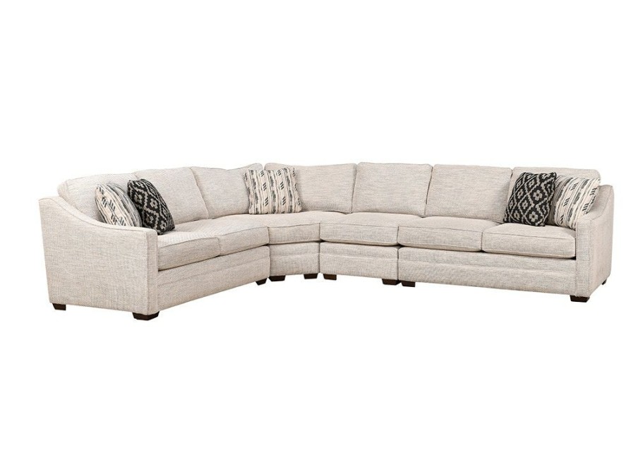 Living Room * | New Craftmaster 4Pc F9 Chaplin Sectional- Laf Loveseat, Pie Wedge, Raf Loveseat & Armless Chair F9341-4Pcsect At Woodstock Furniture & Mattress Outlet