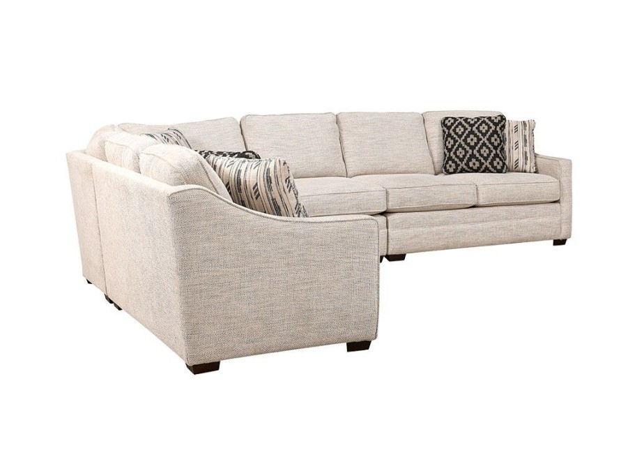 Living Room * | New Craftmaster 4Pc F9 Chaplin Sectional- Laf Loveseat, Pie Wedge, Raf Loveseat & Armless Chair F9341-4Pcsect At Woodstock Furniture & Mattress Outlet