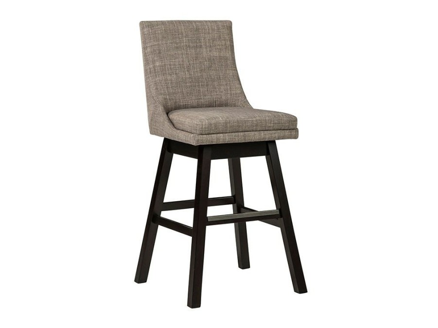 Dining Room * | Online Store Signature Design By Ashley Tallenger Light Gray Swivel Upholstered Bar Stool D380-430 At Woodstock Furniture & Mattress Outlet