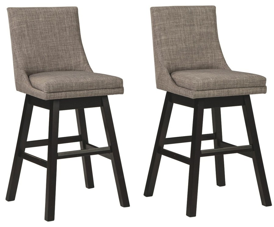 Dining Room * | Online Store Signature Design By Ashley Tallenger Light Gray Swivel Upholstered Bar Stool D380-430 At Woodstock Furniture & Mattress Outlet