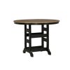 Outdoor Furniture * | Best Price Tru180 Outdoor 48 Counter Height Round Black/Weather Wood Dining Table Tr0048-C Bw At Woodstock Furniture & Mattress Outlet