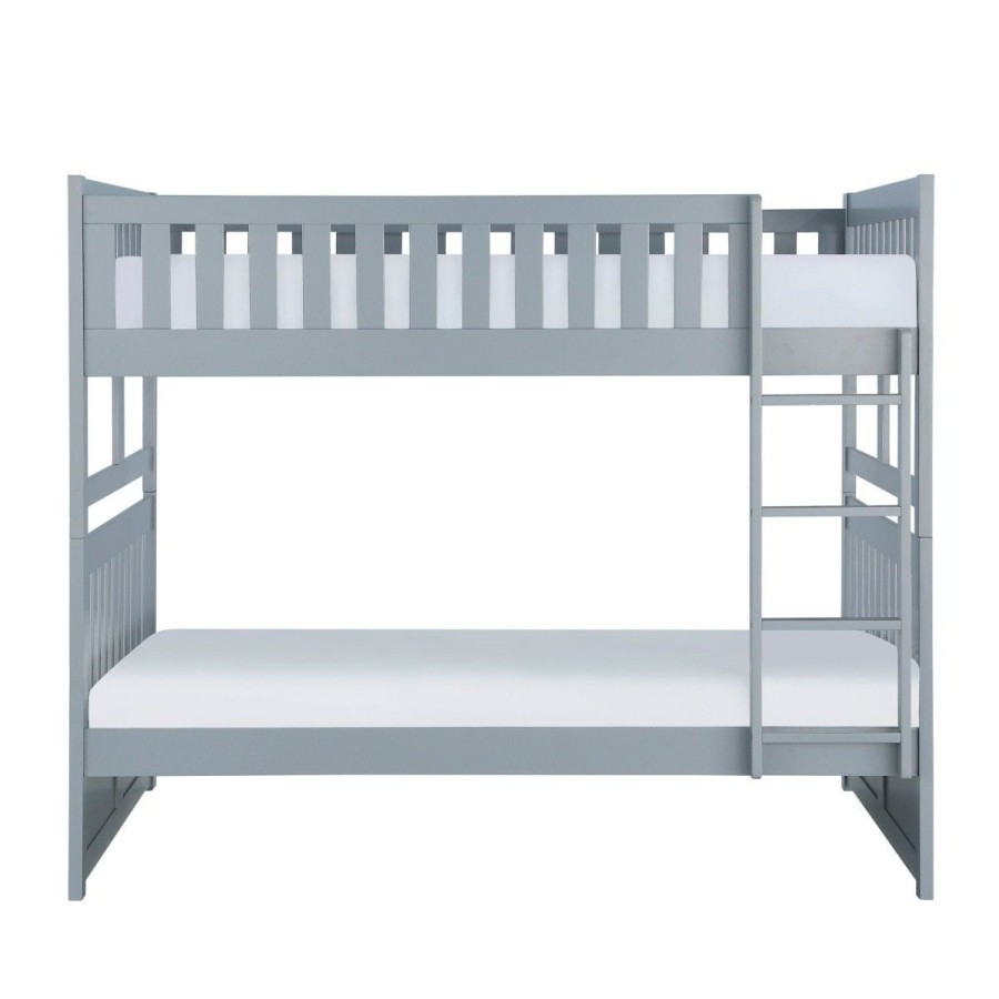 Bedroom * | Best Sale Homelegance Orion Gray Full Over Full Bunk Bed B2063 At Woodstock Furniture & Mattress Outlet