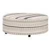 Living Room * | Low Price Albany Indiana Stripe-Linen Beige Cocktail Ottoman 0462-33-Rmss-69582 At Woodstock Furniture & Mattress Outlet