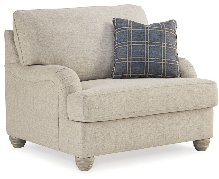 Living Room * | Crazy Deals Benchcraft Traemore Linen Oversized Chair 2740323 At Woodstock Furniture & Mattress Outlet