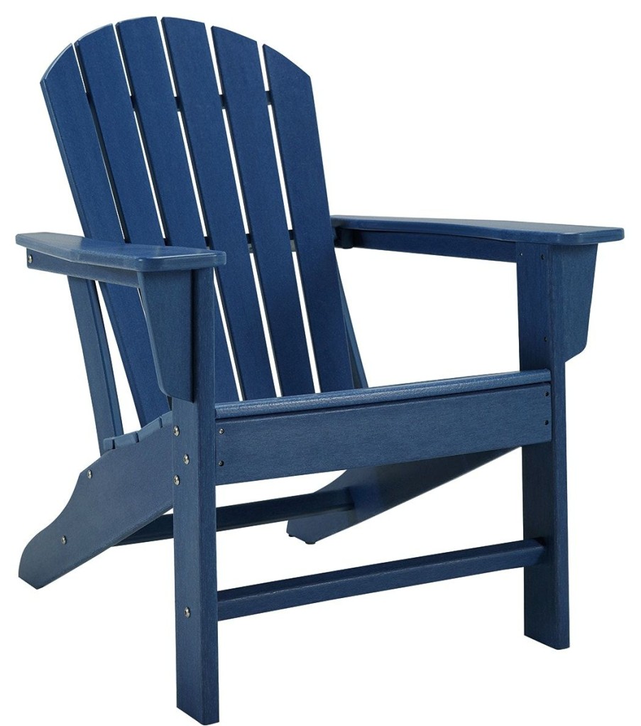 Outdoor Furniture * | Best Price Signature Design By Ashley Sundown Treasure Blue Adirondack Chair At Woodstock Furniture & Mattress Outlet