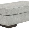 Living Room * | Online Discount Benchcraft Mercado Pewter Ottoman 8460414 At Woodstock Furniture & Mattress Outlet