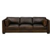 Living Room * | Best Quality Soft Line America Waco Cigar Leather Sofa 7629-003 37603 At Woodstock Furniture & Mattress Outlet