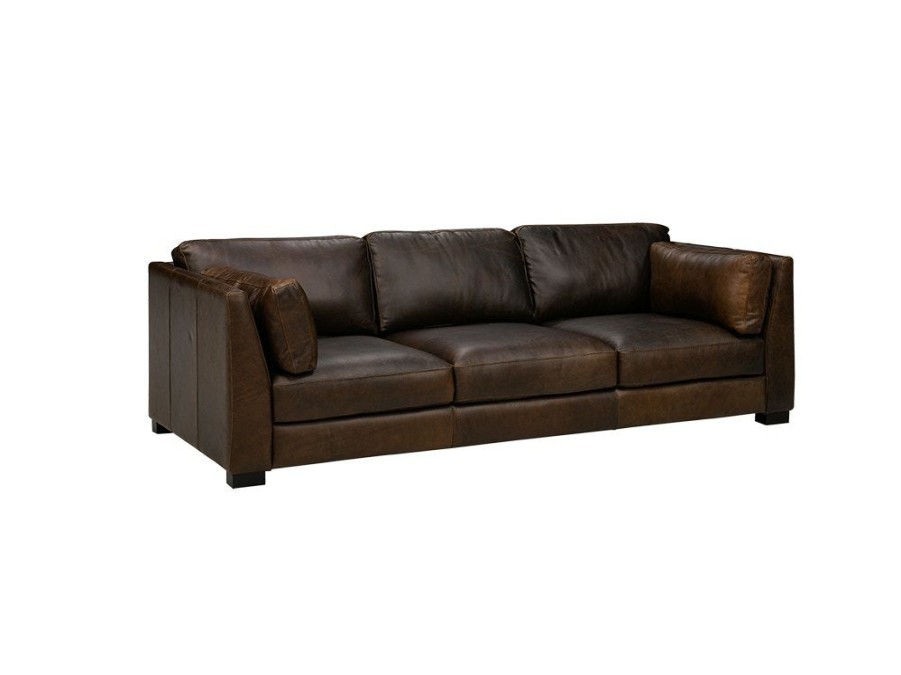 Living Room * | Best Quality Soft Line America Waco Cigar Leather Sofa 7629-003 37603 At Woodstock Furniture & Mattress Outlet