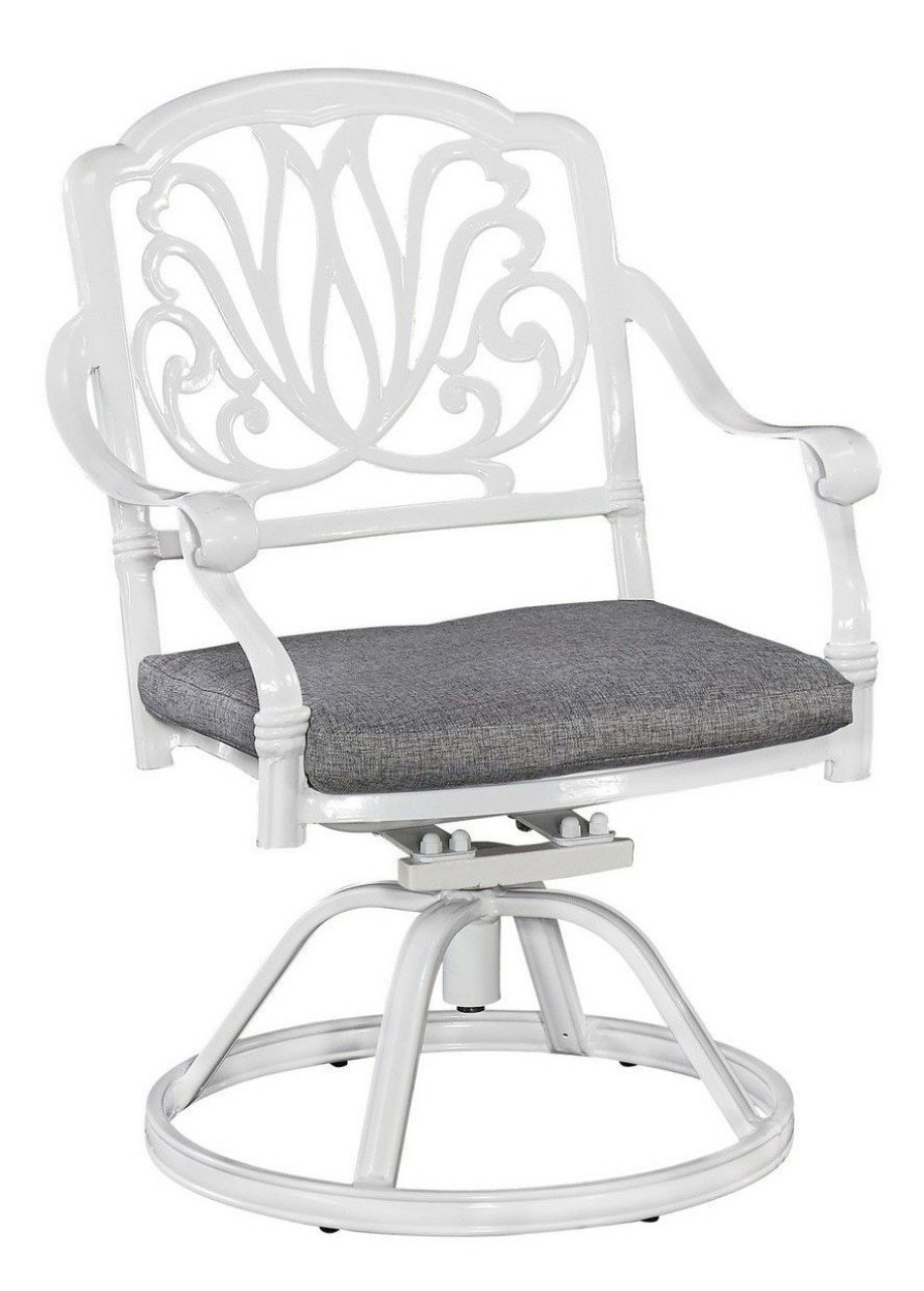 Outdoor Furniture * | Bargain Sale Homestyles Capri White Outdoor Swivel Rocking Chair 6662-53 At Woodstock Furniture & Mattress Outlet