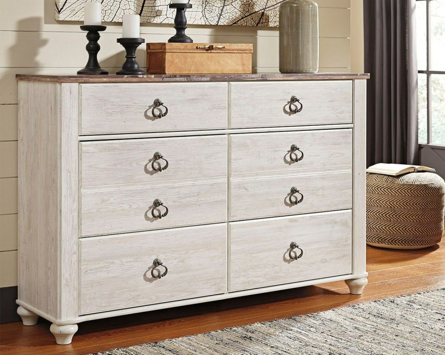 Bedroom * | Online Discount Signature Design By Ashley Willowton Dresser B267-31 At Woodstock Furniture & Mattress Outlet