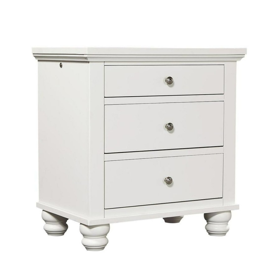 Bedroom * | Tendy Style Aspenhome Cambridge White Liv360 Nightstand Icb-450-Wht-3 At Woodstock Furniture & Mattress Outlet