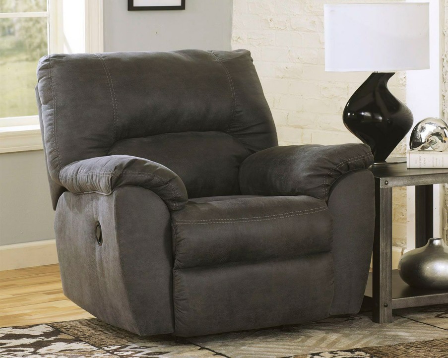 Living Room * | Quick Delivery Signature Design By Ashley Tambo Pewter Rocker Recliner 2780125 At Woodstock Furniture & Mattress Outlet