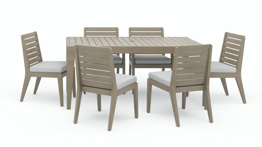 Outdoor Furniture * | Store Homestyles Sustain Gray Outdoor Dining Table And Six Chairs 5675-31-80S At Woodstock Furniture & Mattress Outlet