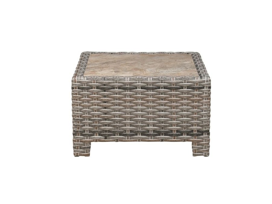 Outdoor Furniture * | Gift Selection Erwin & Sons Cast Silver Outdoor Coffee Table W/Porcelain Tile Top Es5123B-Ct At Woodstock Furniture & Mattress Outlet