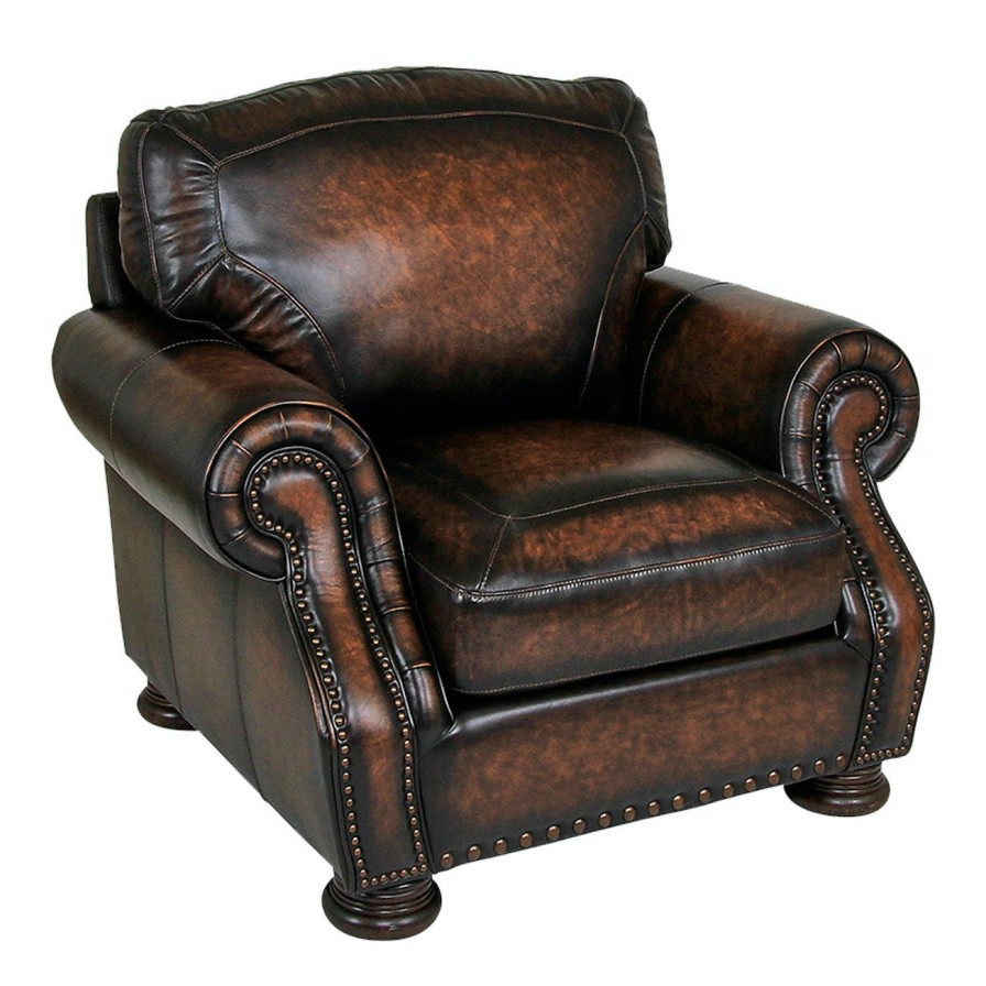 Living Room * | Best Sellers Simon Li Carlton Bomber Jacket Leather Chair At Woodstock Furniture & Mattress Outlet