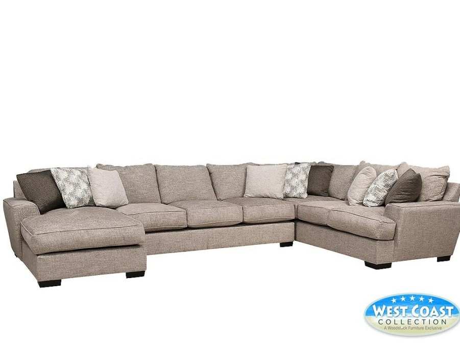 Living Room * | Top Sell West Coast Collection Titan Coconut Stone Raf 3 Piece Sectional At Woodstock Furniture & Mattress Outlet