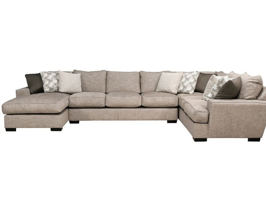 Living Room * | Top Sell West Coast Collection Titan Coconut Stone Raf 3 Piece Sectional At Woodstock Furniture & Mattress Outlet