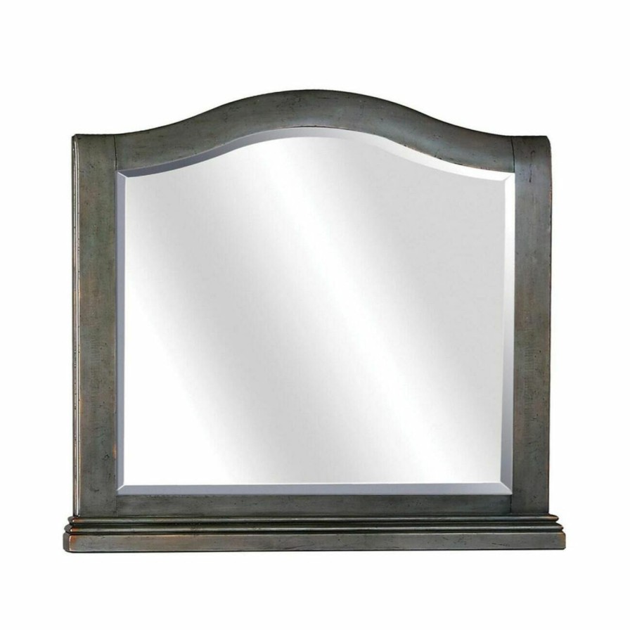 Accessories * | Special Aspenhome Oxford Peppercorn Arched Mirror I07-463-Pep At Woodstock Furniture & Mattress Outlet