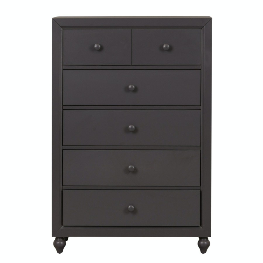 Bedroom * | Best Price Liberty Furniture Cottage View Dark Grey 5 Drawer Chest 423-Br40 At Woodstock Furniture & Mattress Outlet