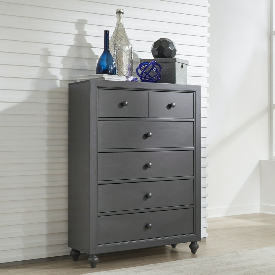 Bedroom * | Best Price Liberty Furniture Cottage View Dark Grey 5 Drawer Chest 423-Br40 At Woodstock Furniture & Mattress Outlet