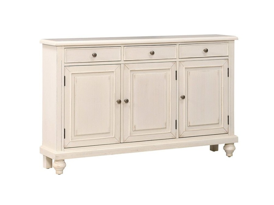 Living Room * | Online Discount Coast2Coast Home Viviana 3 Door 3 Drawer Storage Sideboard Credenza With Ogee Edge Top 48180 At Woodstock Furniture & Mattress Outlet